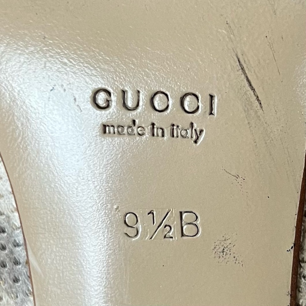 RARE! GUCCI 90s VTG Women’s Snake Skin Heels - Picture 7 of 7